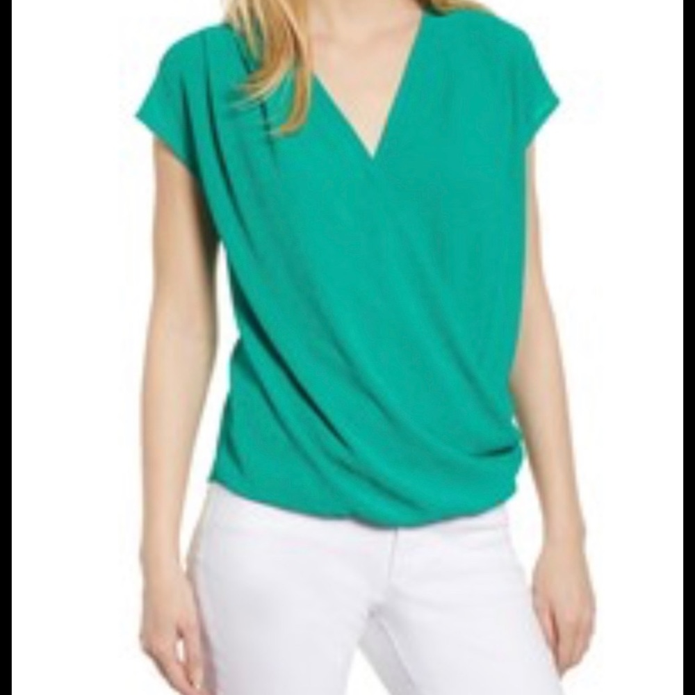 gibson sleeveless bluose green size XL.